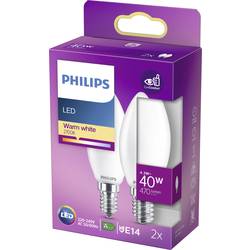 Philips LED 77769200 LED Energetická třída (EEK2021) F (A - G) E14 svíčkový tvar 4.3 W = 40 W teplá bílá (Ø x v) 3.5 cm x 9.7 cm 2 ks