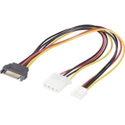Renkforce napájecí Y kabel [1x proudová SATA zástrčka 15pólová - 1x IDE proudová zásuvka 4pólová, floppy zástrčka 4pólová] 0.20 m černá, červená, žlutá