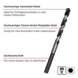 kwb 050670 chrom-molybdenová ocel vrták do betonu 7 mm Celková délka 120 mm šestihran 1 ks