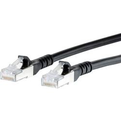 Metz Connect 1308453000-E RJ45 síťové kabely, propojovací kabely CAT 6A S/FTP 3.00 m černá s ochranou 1 ks