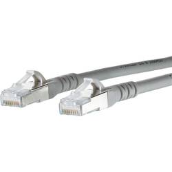 Metz Connect 1308455033-E RJ45 síťové kabely, propojovací kabely CAT 6A S/FTP 5.00 m šedá dvoužilový stíněný, bez halogenů, samozhášecí 1 ks