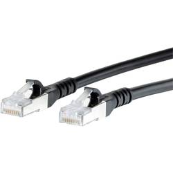 Metz Connect 1308455000-E RJ45 síťové kabely, propojovací kabely CAT 6A S/FTP 5.00 m černá s ochranou 1 ks