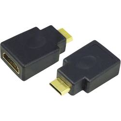LogiLink AH0009 HDMI adaptér [1x mini HDMI zástrčka C - 1x HDMI zásuvka] černá pozlacené kontakty