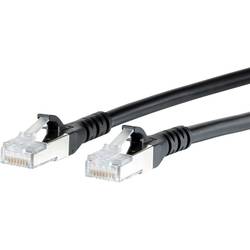 Metz Connect 130845A000-E RJ45 síťové kabely, propojovací kabely CAT 6A S/FTP 10.00 m černá s ochranou 1 ks