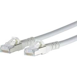 Metz Connect 1308450588-E RJ45 síťové kabely, propojovací kabely CAT 6A S/FTP 0.50 m bílá s ochranou 1 ks
