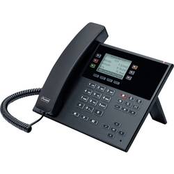 Auerswald COMfortel D-210 šňůrový telefon, VoIP handsfree, konektor na sluchátka, optická signalizace hovoru, PoE grafický displej černá
