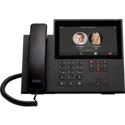 Auerswald COMfortel D-600 šňůrový telefon, VoIP handsfree, konektor na sluchátka, optická signalizace hovoru, dotykový displej, Wi-Fi barevný displej černá