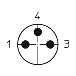 Lutronic 0830 03 T8CW 0,5m vestavný zástrčkový konektor pro senzory - aktory, 1226, piny: 3, 0.50 m, 1 ks