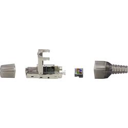 Renkforce RF-4538314, RJ45 konektor, zástrčka, rovná, černá (transparentní), 1 ks
