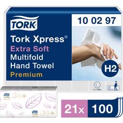 TORK 100297 Xpress® Multifold Premium papírové utěrky, skládané (d x š) 34 cm x 21 cm vysoce bílá 2100 ks