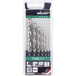 Alpen 0000111806100 HSS sada spirálových vrtáku do kovu, 6dílná, válcová stopka, 1 ks