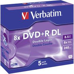 Verbatim 43541 DVD+R DL 8.5 GB 5 ks Jewelcase