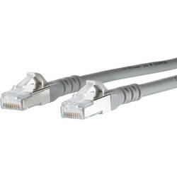 Metz Connect 1308451033-E RJ45 síťové kabely, propojovací kabely CAT 6A S/FTP 1.00 m šedá dvoužilový stíněný, bez halogenů, samozhášecí 1 ks