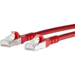Metz Connect 1308451066-E RJ45 síťové kabely, propojovací kabely CAT 6A S/FTP 1.00 m červená s ochranou 1 ks