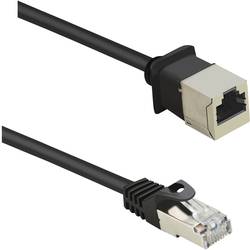 Renkforce RF-4394127 RJ45 síťové kabely, propojovací kabely CAT 5e F/UTP 5.00 m černá s ochranou, pozlacené kontakty 1 ks