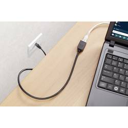 Renkforce RF-4394127 RJ45 síťové kabely, propojovací kabely CAT 5e F/UTP 5.00 m černá prodlužovací kabel s ochranou, pozlacené kontakty 1 ks