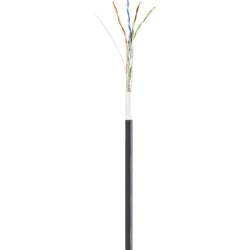 Renkforce RF-4394127 RJ45 síťové kabely, propojovací kabely CAT 5e F/UTP 5.00 m černá prodlužovací kabel s ochranou, pozlacené kontakty 1 ks