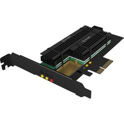RAIDON IB-PCI215M2-HSL 2 porty Řadič M.2 PCIe x4 Vhodný pro (SSD): M.2 SATA SSD, M.2 PCIe AHCI SSD Pasivní chlazení, vč. nízkoprofilového krycího plechu na