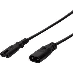 LogiLink napájecí prodlužovací kabel [1x IEC C8 zástrčka - 1x IEC C7 zásuvka] 2.00 m černá