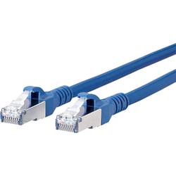 Metz Connect 1308452044-E RJ45 síťové kabely, propojovací kabely CAT 6A S/FTP 2.00 m modrá s ochranou 1 ks