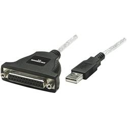 Manhattan USB kabel [1x USB 1.1 zástrčka A - 1x D-SUB zásuvka 25pólová] 336581 1.80 m