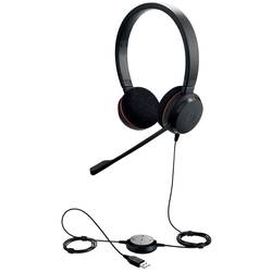 Jabra Evolve 20 Počítače Sluchátka On Ear kabelová stereo černá Redukce šumu mikrofonu headset, regulace hlasitosti