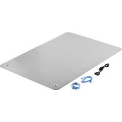 TRU COMPONENTS sada ESD podložky na stůl šedá (d x š x v) 900 x 610 x 2 mm vč. zemnicího kabelu, včetně zemnicího náramku , včetně spojovacího vedení