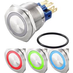 TRU COMPONENTS TC-GQ22-11E/42RGB/, TC-7494640 tlačítkový spínač antivandal, 22 mm, 250 V/AC, 3 A, 1 ks