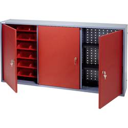 Küpper 70192 Závěsná skříňka 120 cm, 3 dveře, 18 vidění boxy červená (š x v x h) 120 x 60 x 19 cm