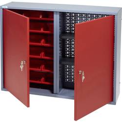 Küpper 70322 Závěsná skříňka 80 cm, 2 dveře, 18 vidění boxy červená (š x v x h) 80 x 60 x 19 cm