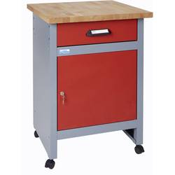 Küpper 12192 přístavný stůl k pracovnímu stolu (š x v x h) 600 x 840 x 600 mm červená, stříbrná