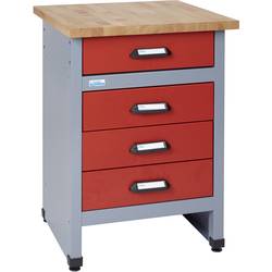 Küpper 12492 přístavný stůl k pracovnímu stolu (š x v x h) 600 x 800 x 600 mm červená, stříbrná