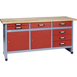 Küpper 12272 pracovní stůl (š x v x h) 1700 x 840 x 600 mm červená, stříbrná