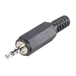 BKL Electronic 1107020 jack konektor 2.5 mm zástrčka, rovná Pólů: 4 stereo černá 1 ks