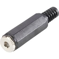 BKL Electronic 1108017 jack konektor 3.5 mm zásuvka, rovná Pólů: 4 stereo černá 1 ks