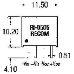 RECOM RI-2415S DC/DC měnič napětí do DPS 24 V/DC 5 V/DC 132 mA 2 W Počet výstupů: 1 x Obsah 1 ks