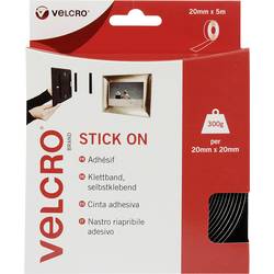 VELCRO® VEL-EC60217 pásek se suchým zipem lepicí háčková a flaušová část (d x š) 5000 mm x 20 mm černá 5 m