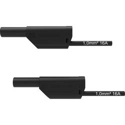 Schützinger VSFK 8700 / 1 / 50 / SW bezpečnostní měřicí kabely 4 mm zástrčka 4 mm zástrčka 50.00 cm černá 1 ks