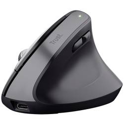 Trust Bayo+ ergonomická myš Bluetooth® optická černá 6 tlačítko 800 dpi, 1200 dpi, 1600 dpi, 2400 dpi ergonomická, Tiché klávesy, integrovaný scrollpad,