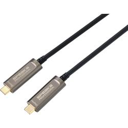 SpeaKa Professional USB-C® kabel USB-C ® zástrčka, USB-C ® zástrčka 10.00 m černá SP-9505620 krytí TPE Kabel pro displeje USB-C®