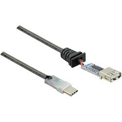 Renkforce USB kabel USB 2.0 USB-C ® zástrčka, USB-A zásuvka 7.50 m černá pozlacené kontakty RF-4752800