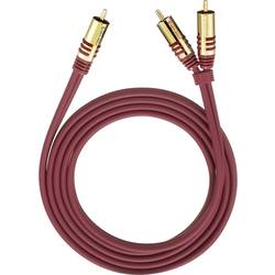 Oehlbach 20565 cinch audio Y kabel [2x cinch zástrčka - 1x cinch zástrčka] 5.00 m červená pozlacené kontakty