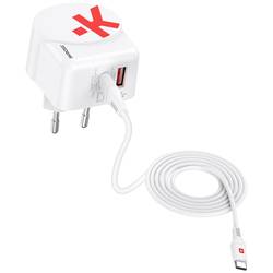 Skross Euro USB Charger AC45PD + USB-C cable USB nabíječka, 1x USB A , 1x USB-C®, 45 W, Dodávka energie, bílá