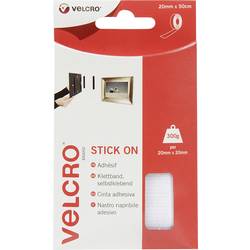 VELCRO® VEL-EC60224 pásek se suchým zipem, lepicí, háčková a flaušová část, (d x š) 500 mm x 20 mm, bílá, 0.5 m