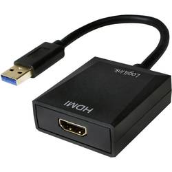 LogiLink UA0233 USB / HDMI adaptér [1x USB 3.0 zástrčka A - 1x HDMI zásuvka] černá 10.00 cm