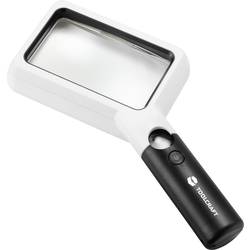 TOOLCRAFT TO-7440585 Čtvercová ruční lupa TOOLCRAFT s LED osvětlením zvětšení=20 x, 2 x Třída energetické účinnosti 2021 n.rel.
