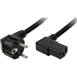 LogiLink napájecí kabel [1x úhlová zástrčka s ochranným kontaktem - 1x zástrčka C13 ] 2.00 m černá