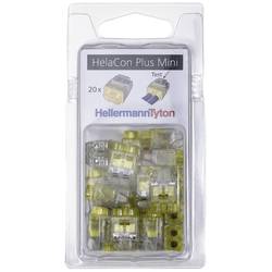 HellermannTyton HCPM-2-Blister-PC-CL/YE (20) 148-90054 kabelová svorka, PIN: 2, 450 V, 24 A, 20 ks