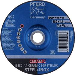 PFERD 62100180 E 180-4,1 CERAMIC SGP STEELOX brusný kotouč lomený Průměr 180 mm Ø otvoru 22.23 mm nerezová ocel, ocel 10 ks
