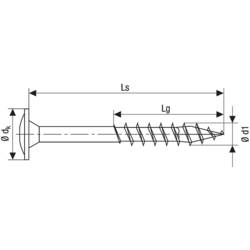 SPAX 0257000803005 šroub do dřeva 8 mm 300 mm T-STAR plus nerezová ocel A2 50 ks